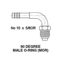 FITTING MACHO-ORING CURVO 1/2"